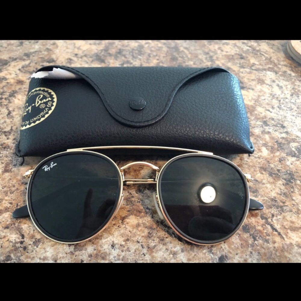 Ray-ban double bridge round glasses